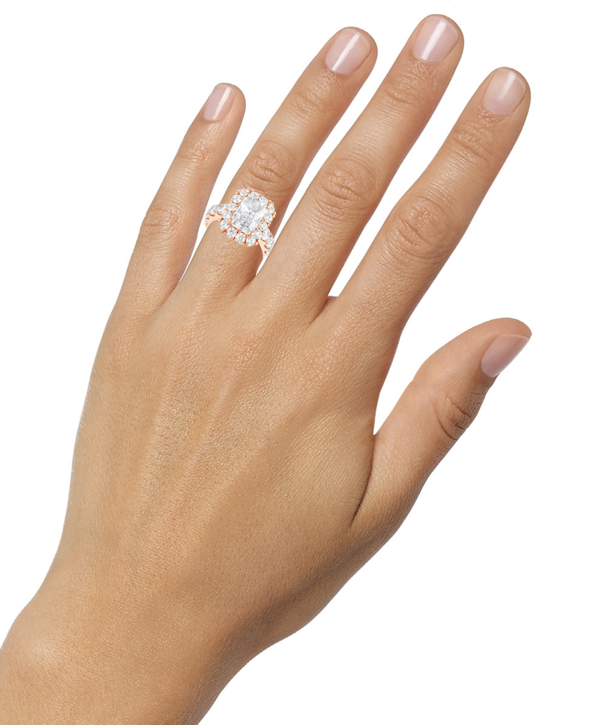 Badgley Mischka Bagley Mischka Certified Lab Grown Diamond Emerald Halo Engagement Ring (8-3/4 Ct. T.w.) In 14k Gold In Gold