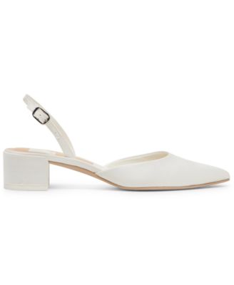 Women's Carel Two Piece Pointed Toe Low Block Heel Pumps