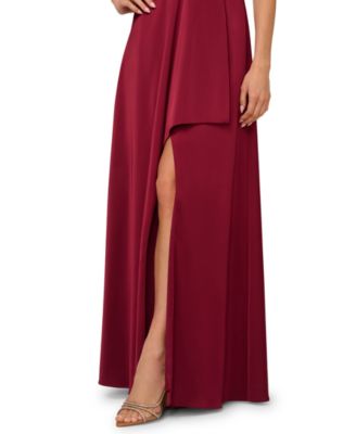 Women's Stretch Satin Long Dress