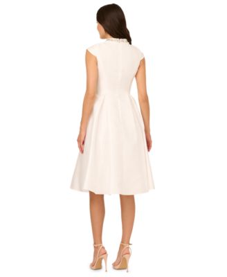 Women's Keyhole Mikado Midi Dress