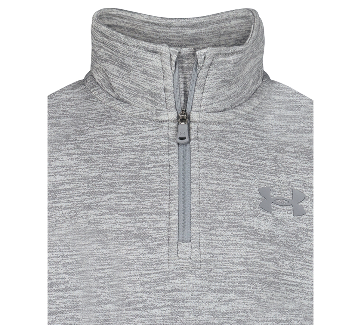 Under Armour Boys 2t-7 Quarter-zip Long Sleeve Sweatshirt In Gray
