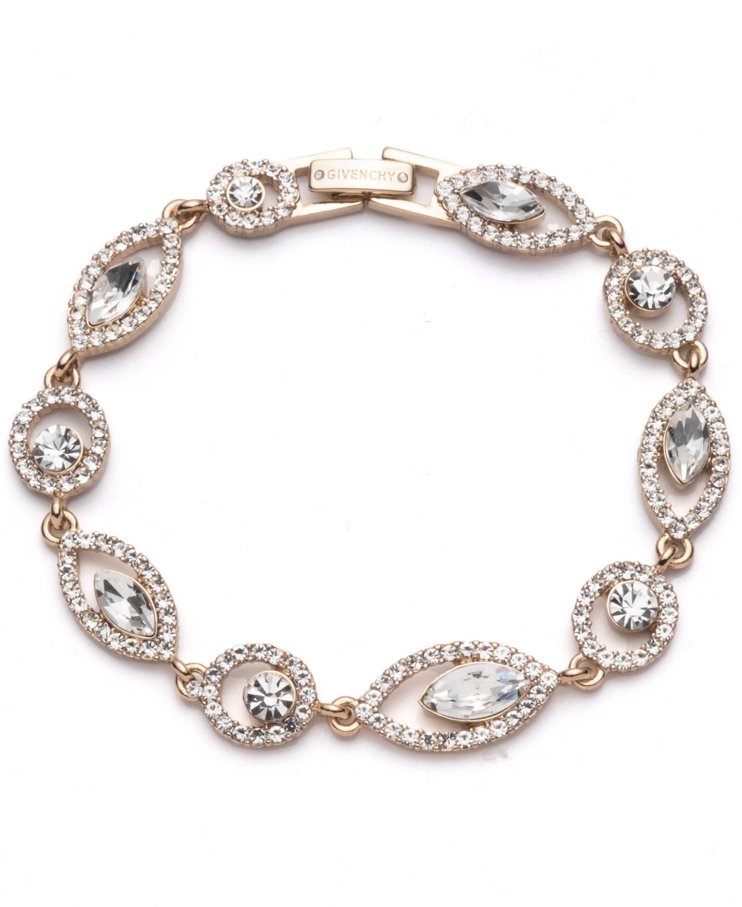 Glass Crystal Foldover Flex Bracelet