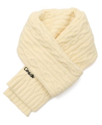 Women's Embroidered Cable-Knit Muffler Scarf