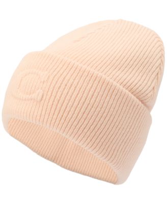 Women's Embossed C-Knit Beanie Hat