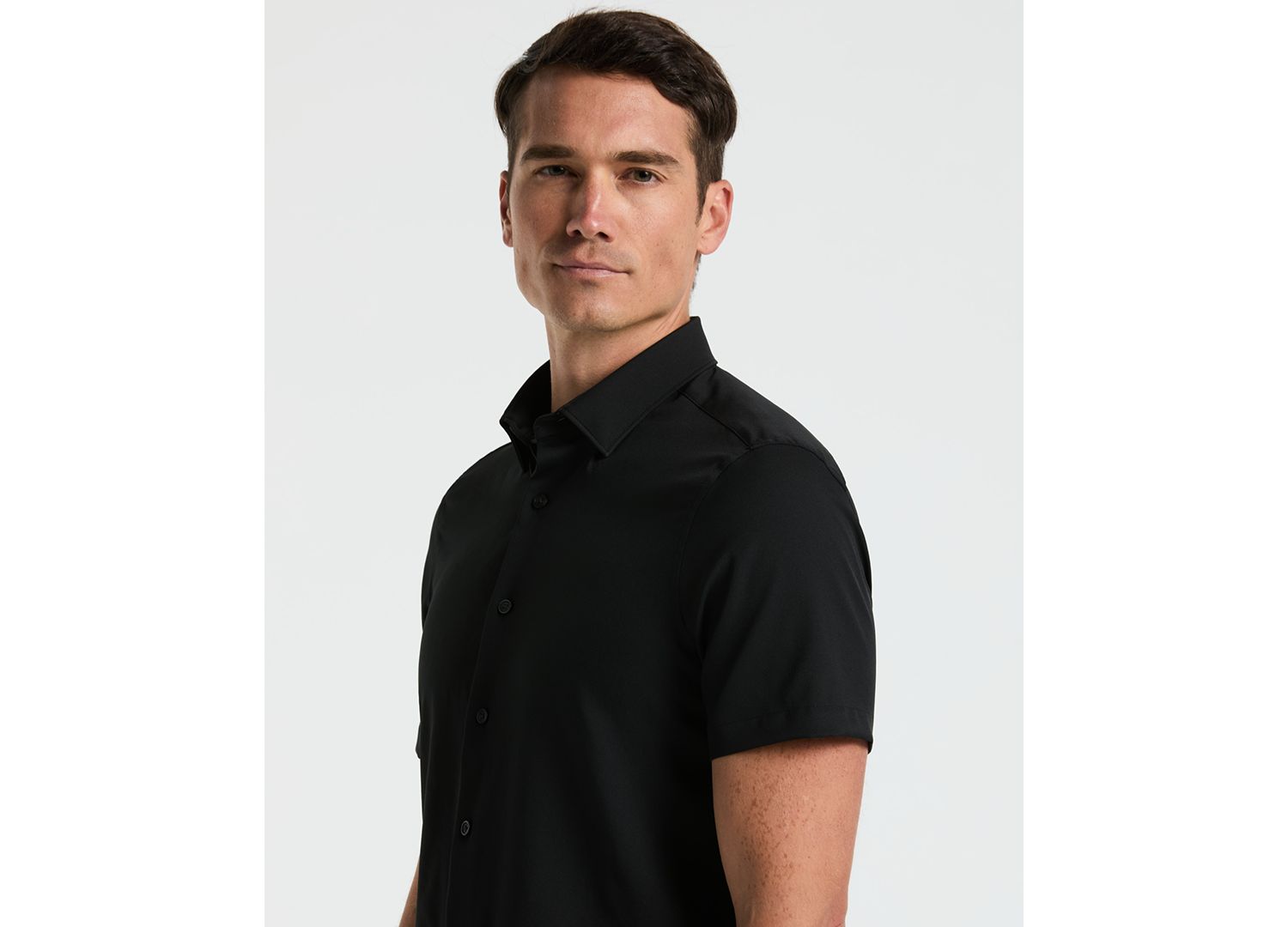Men's Short-Sleeve Solid Shirt