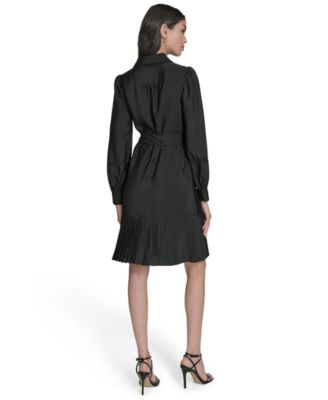 Women's Pleated Shirt Dress