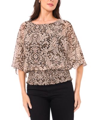 Women's Smocked-Waist Top