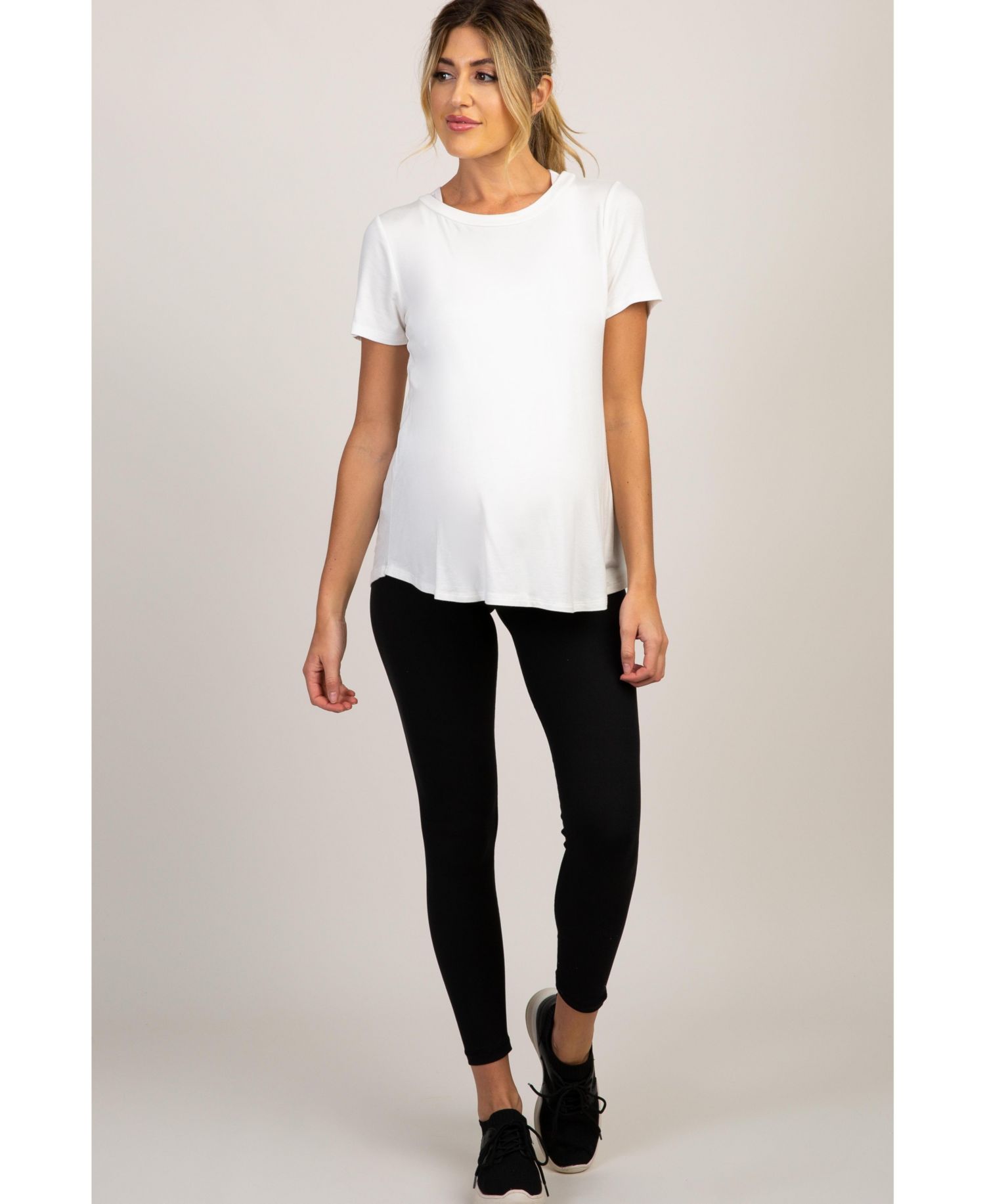 Women's Black Solid Basic Leggings