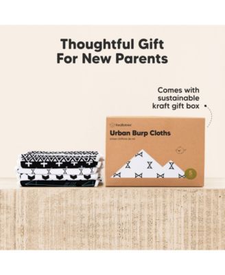 Kids 5pk Urban Burp Cloths, Organic Burping Cloth for Babies, Burp Rags