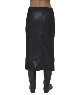 Women's Milan Leather Combo Skirt