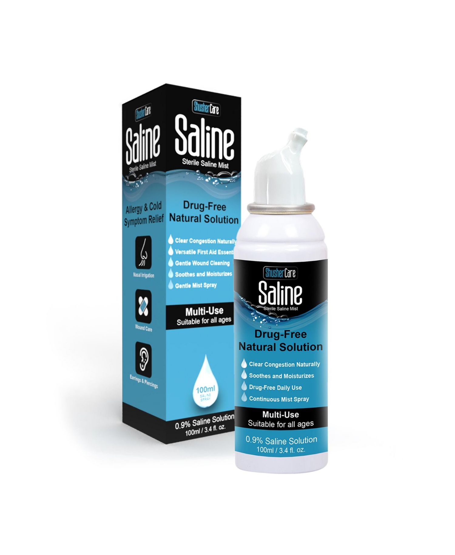 Shusher Care Saline Spray 100 mL