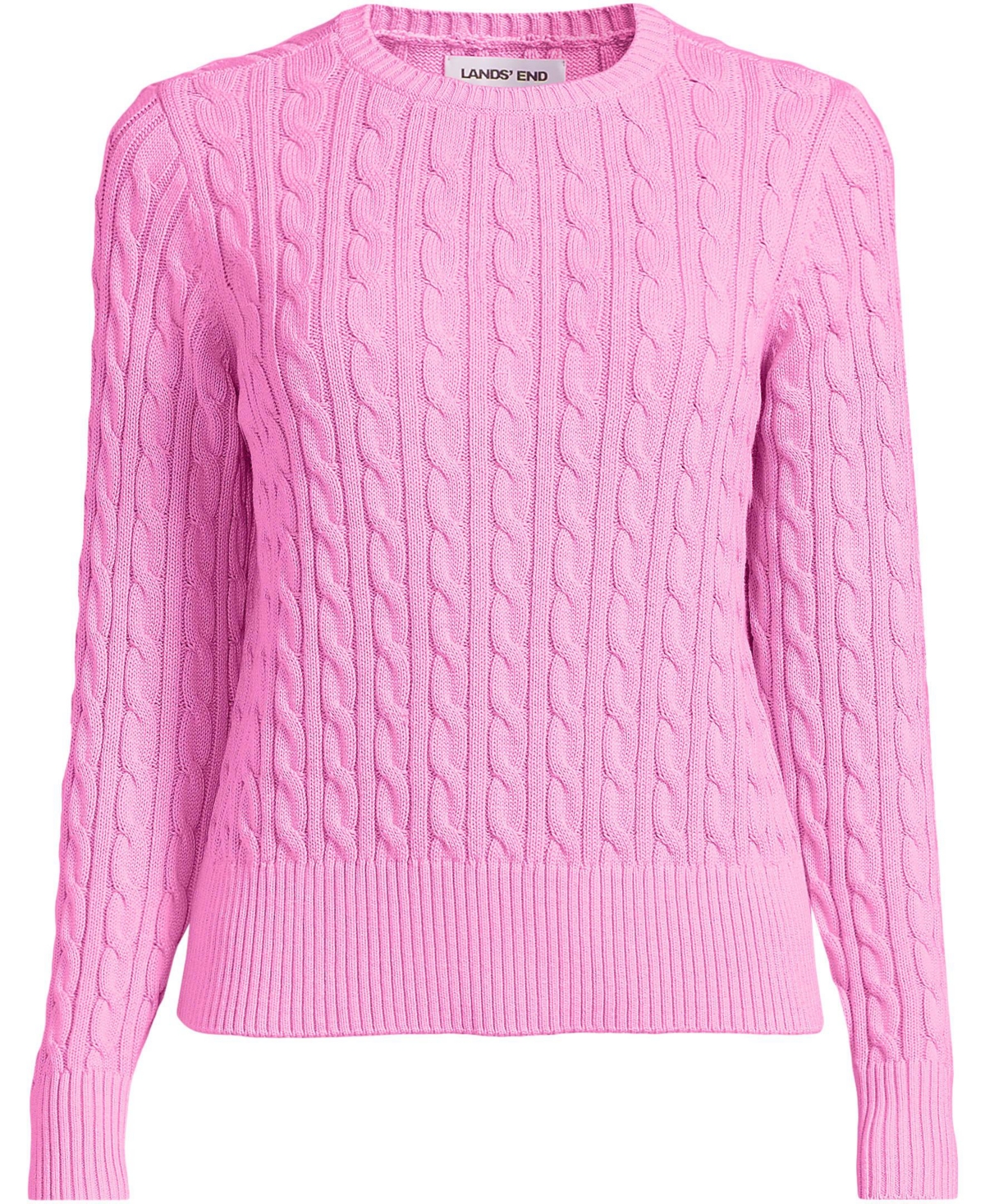 Lands' End Women's Drifter Modern Cable Crew Sweater