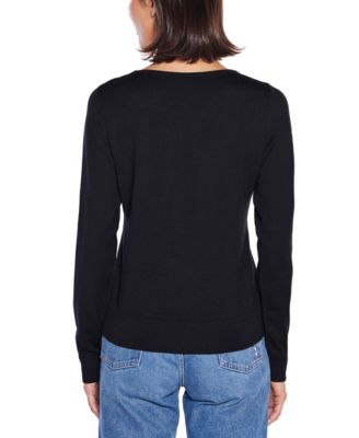 Women's Embellished Keyhole-Neck Sweater