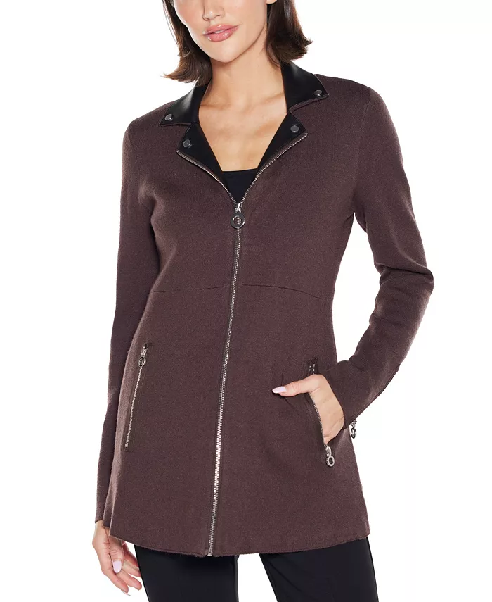 Women's Black Label Collared Sweater Jacket