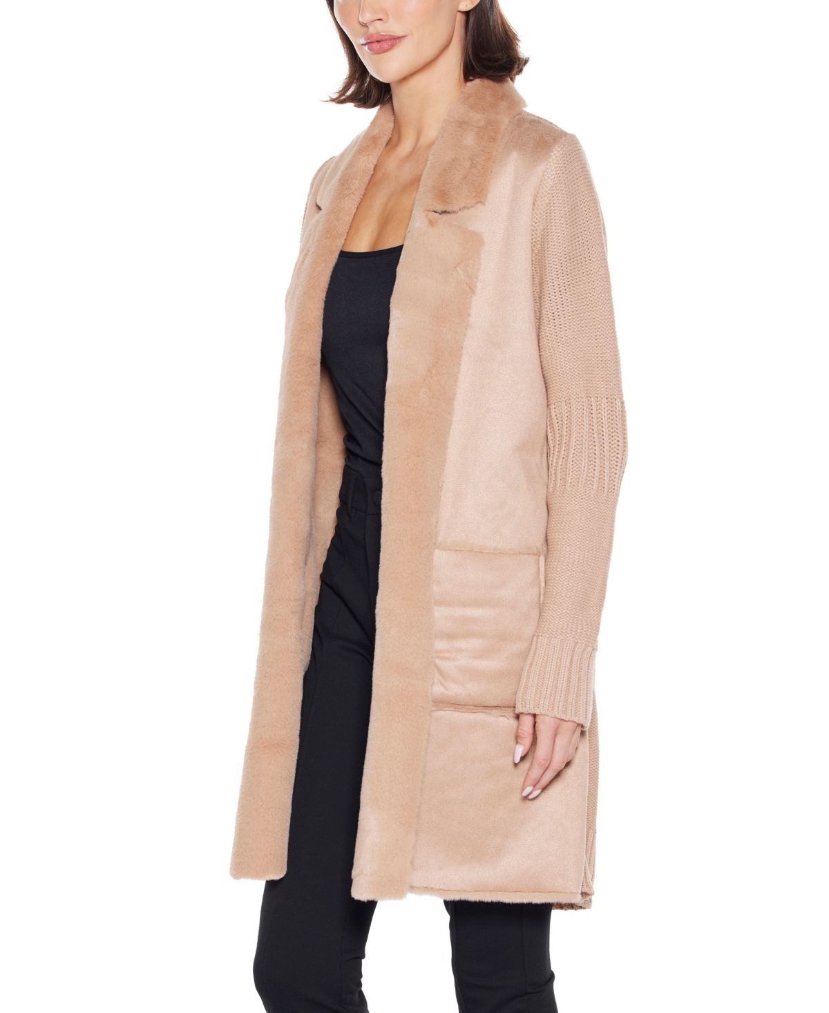 Belldini Women's Black Label Cardigan Sweater In Brown