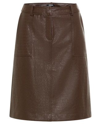 Women's Faux Croc A-Line Skirt
