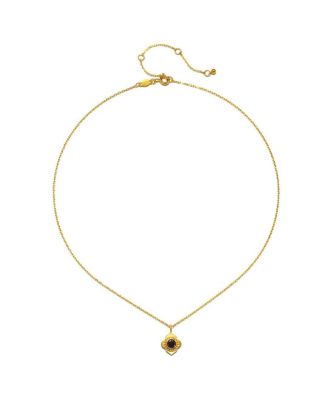 Spiritual Strength Garnet Lotus Necklace