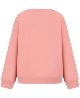Girls' 7-16 Hibiscus Oversized Crewneck Sweatshirt