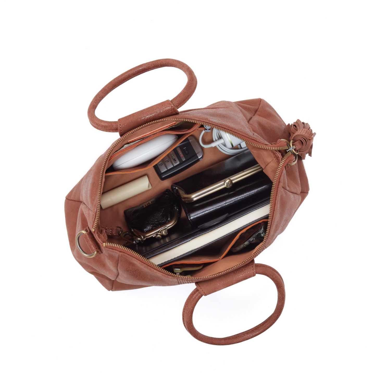 Женская сумка HOBO Sheila Medium Satchel, цвет: Седельно-коричневый — фото 3
