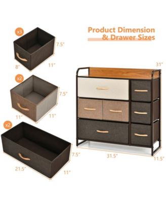 Wooden Top Dresser Storage Chest for Bedroom