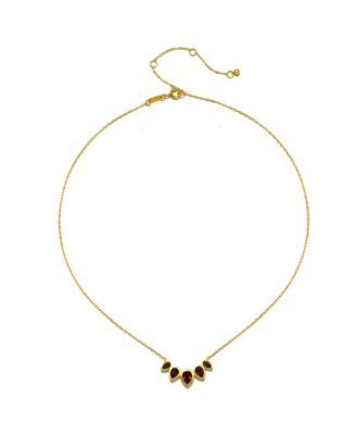 Ignite Strength Garnet Petal Necklace