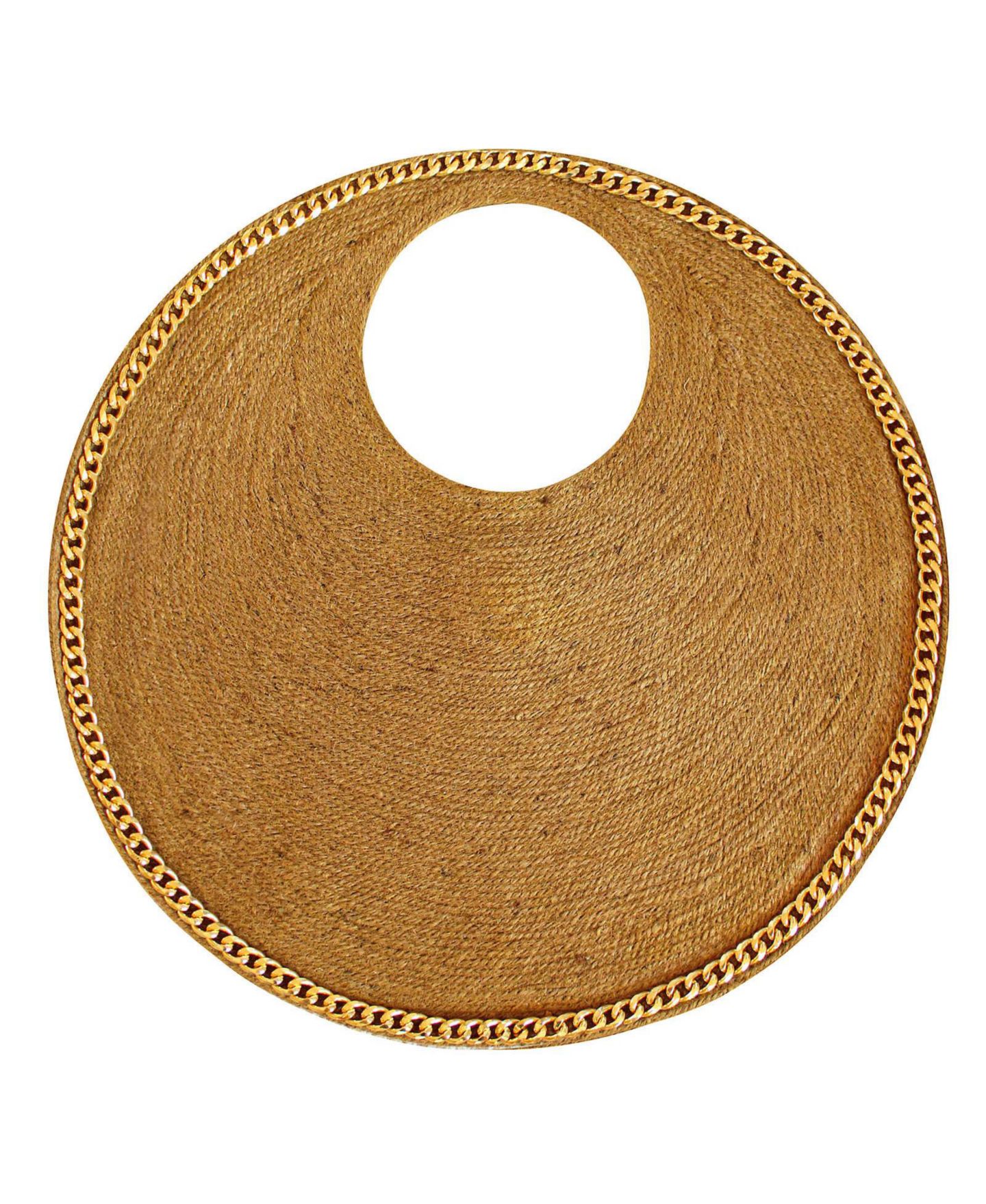 Женская сумка Brunna.co Solo Cocco Jute With Gold Chain, цвет: Золотой коричневый — фото 1