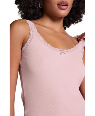 Hunkemoller Women's Rib Lace Cami