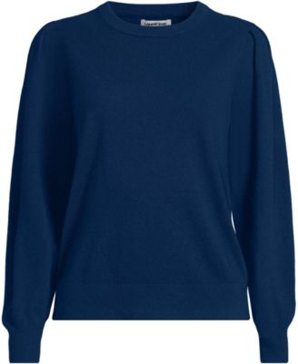 Women's Cashmere Puff Sleeve Crew Neck Sweater