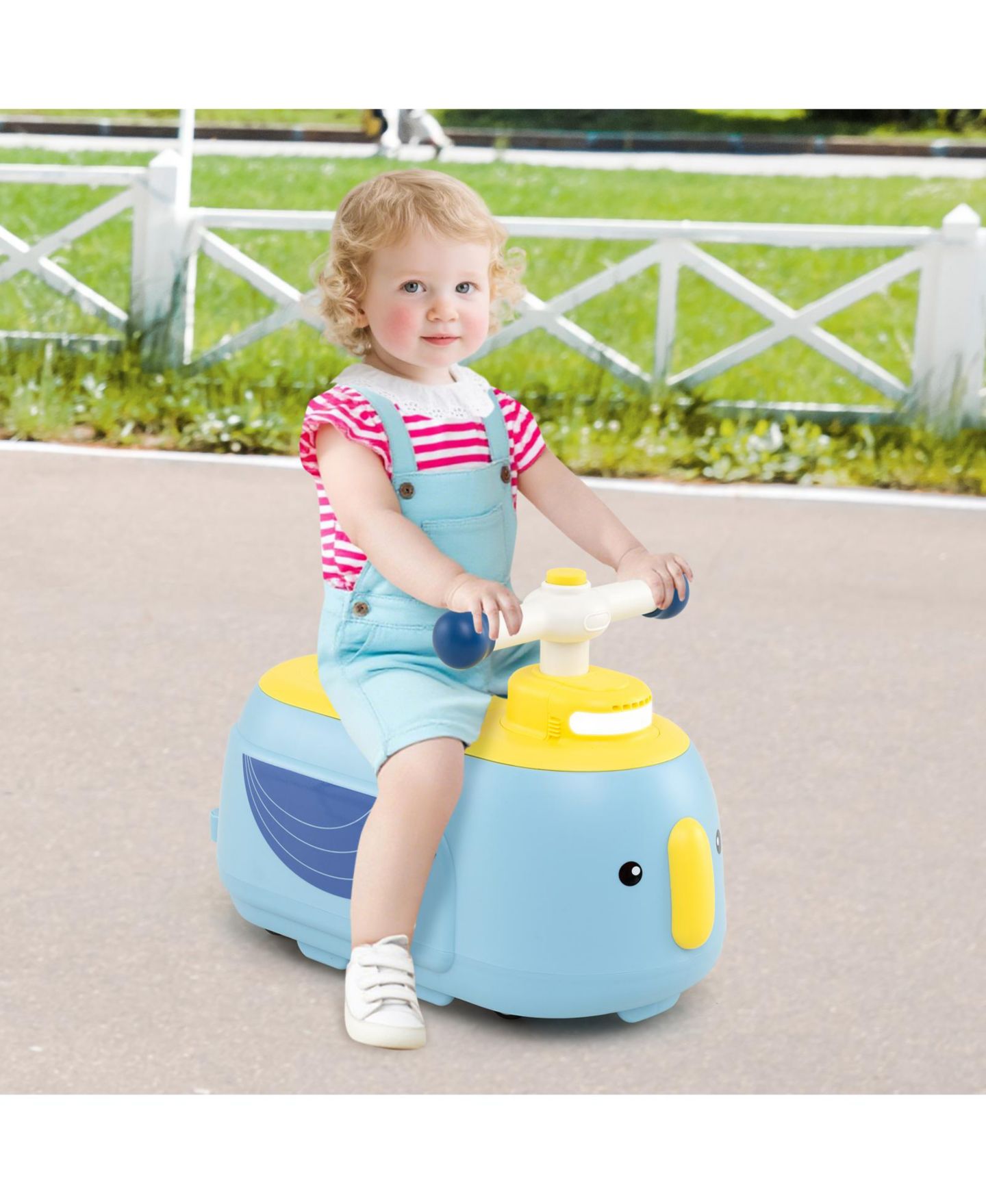 Детская игрушка Gymax 2-in-1 Wiggle Sliding Ride-On Toy, 55 lb. Capacity, Ages 12+ Months, цвет: Синий — фото 5