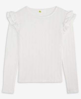 Epic Threads - Little & Big Girls Ruffle Sleeve Pointelle Top