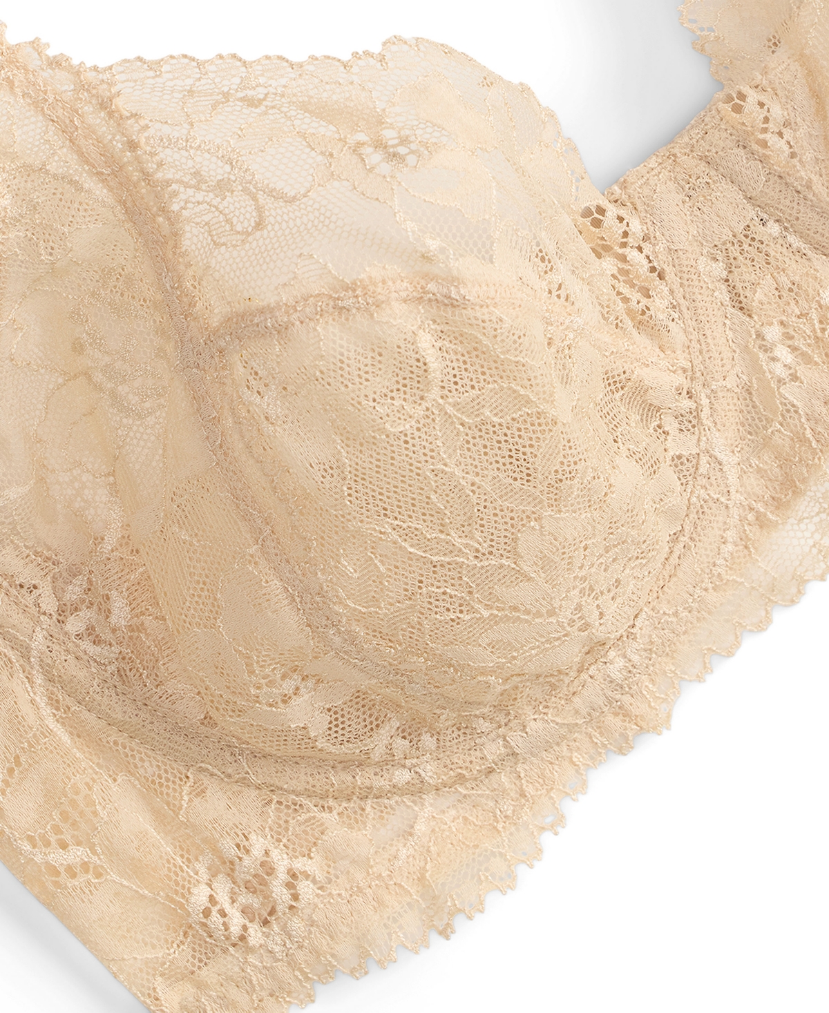Ralph Lauren Women's Unlined Lace Full Coverage Bra In Neutral