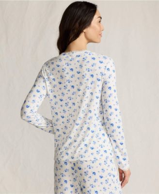 Women's Petite Pointelle Long Sleeve Sleep Cardigan