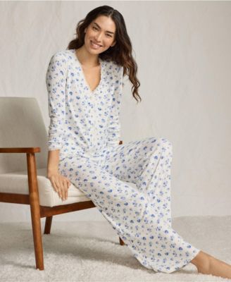 Women's Petite Pointelle Long Sleeve Sleep Cardigan