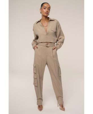 Women's Oasis Collared Crop Top