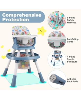16-in-1 Baby High Chair w/ Activity Center Booster Seat Building Block Table