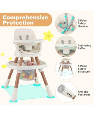 16-in-1 Baby High Chair w/ Activity Center Booster Seat Building Block Table