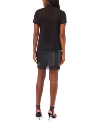 Women's Mock Neck Blouse