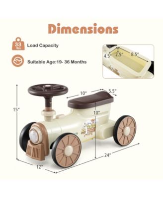 Ride on Toy with Steering Wheel and Train Whistle Sound Button