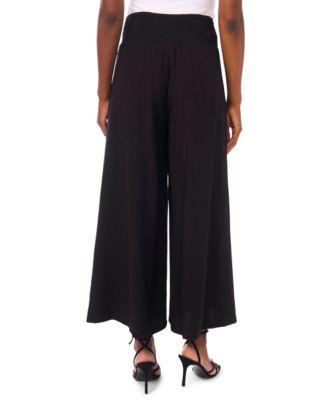 Women's Smocked Wide-Leg Pants