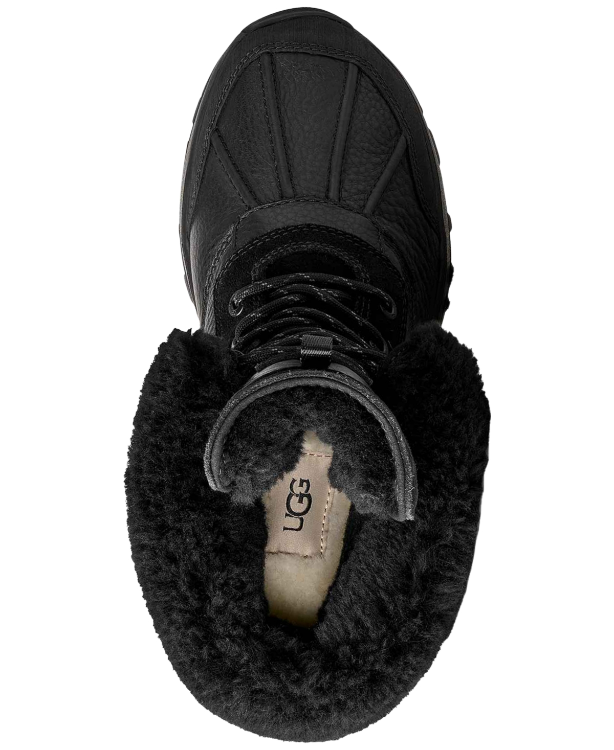 Ugg Round-toe Lace-up Boots In Black