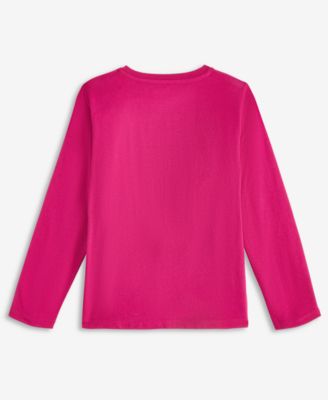 Girls' 5-20 Sequin Detail Cherry Print Long-Sleeve T-Shirt, Macy's Exclusive