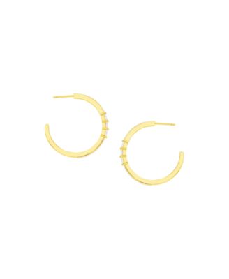 Crystal Stones Hoop Earrings