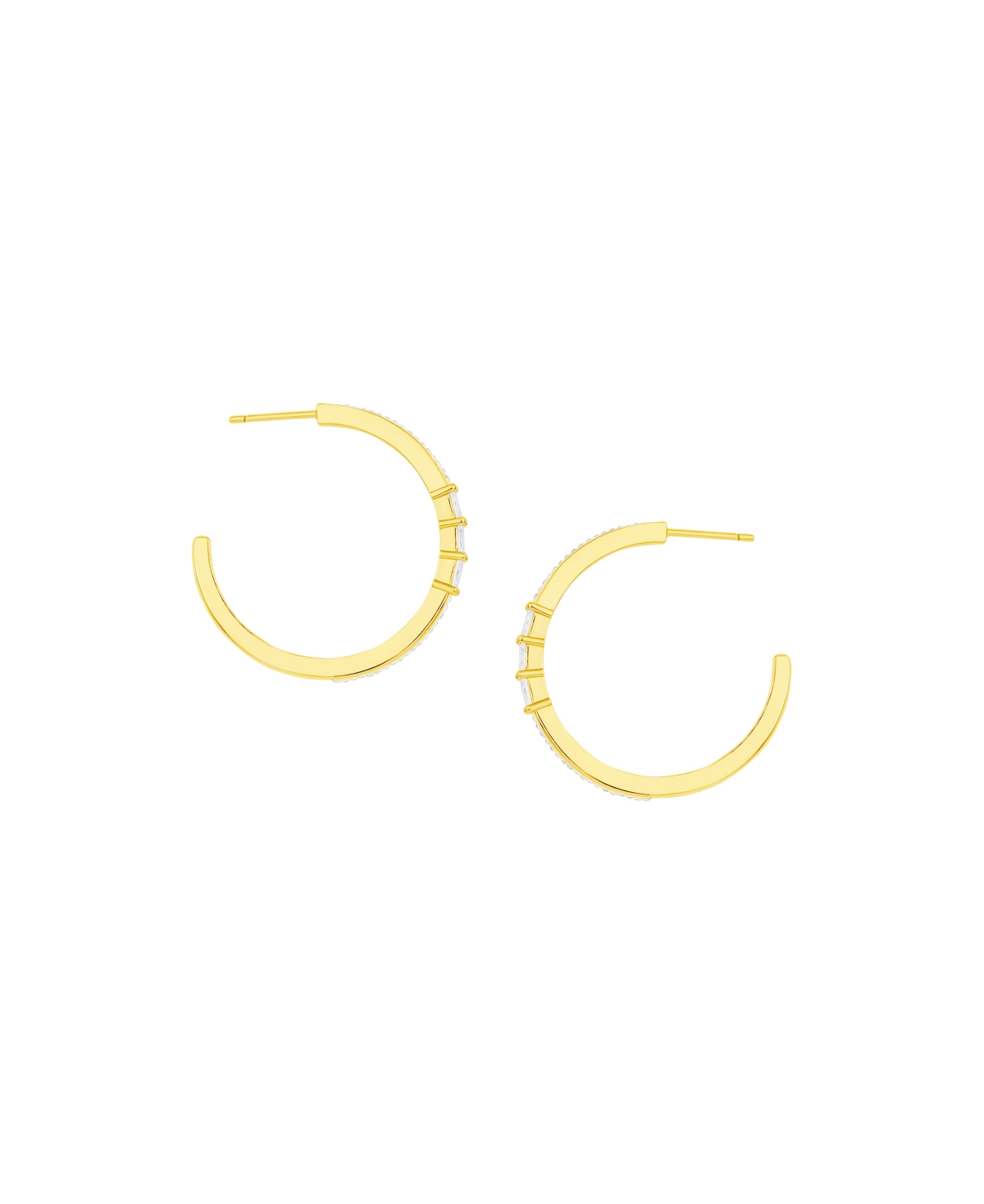 And Now This Crystal Stones Hoop Earrings In Gold