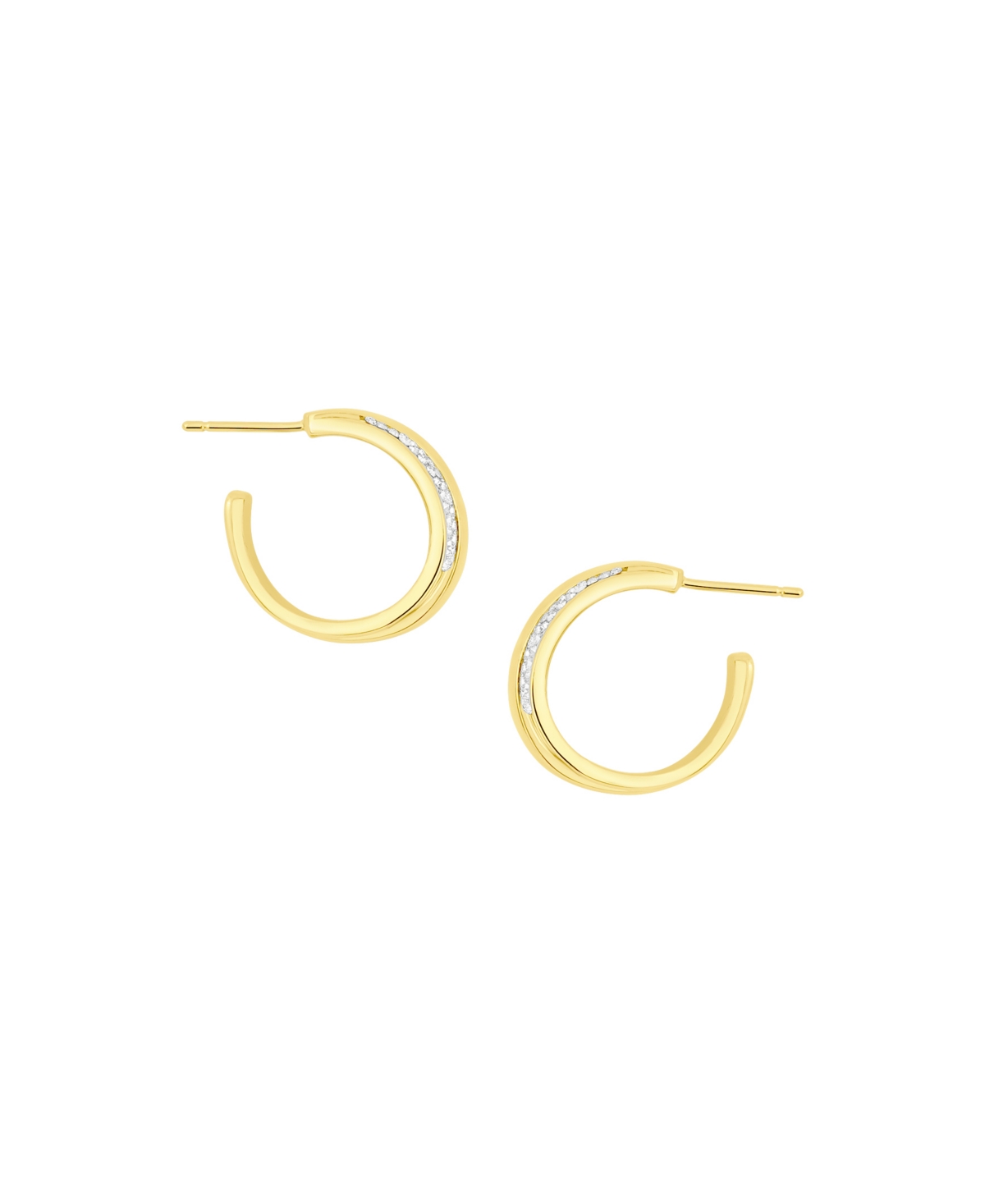 And Now This Crystal Stones Hoop Earrings In Gold