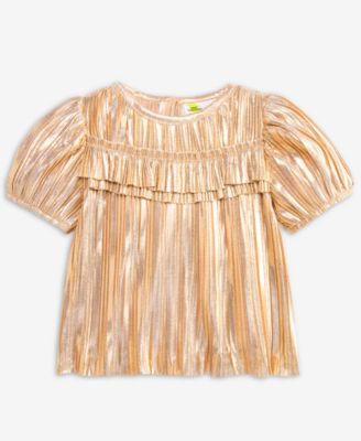 Epic Threads - Toddler Girls Metallic Ruffled Top