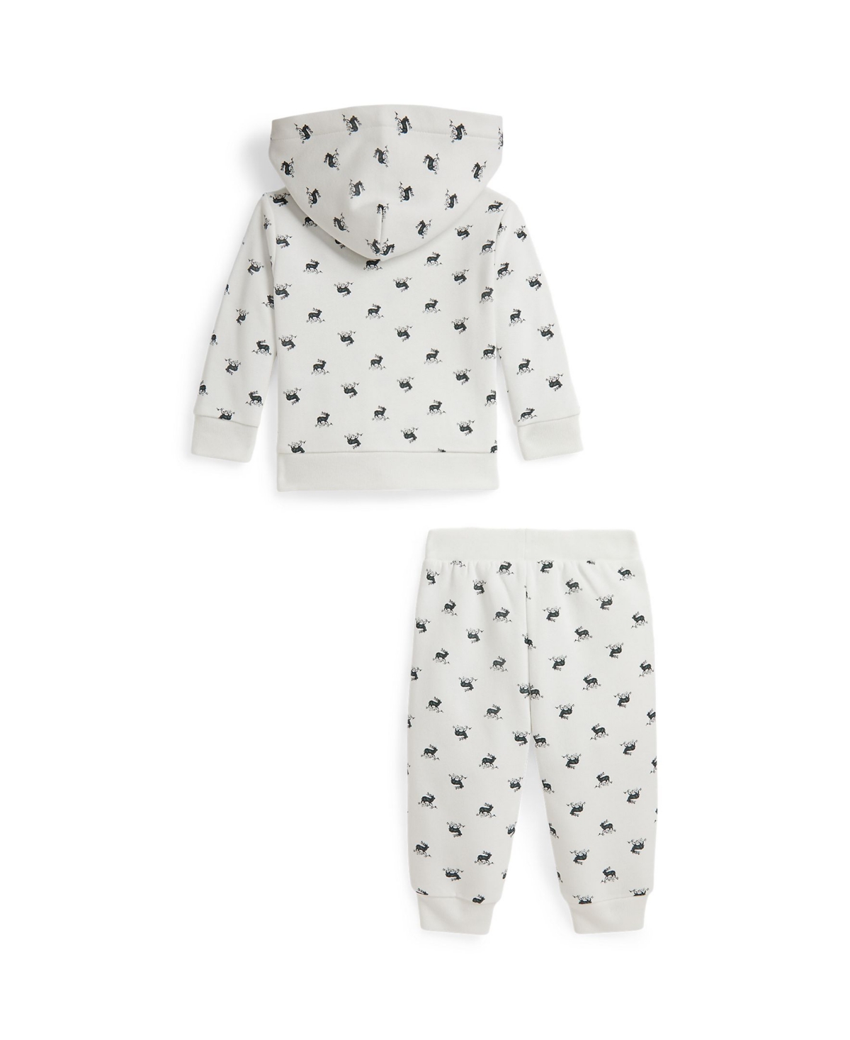 Polo Ralph Lauren Baby Boys 2-piece Long Sleeve Hoodie And Pants Set In White