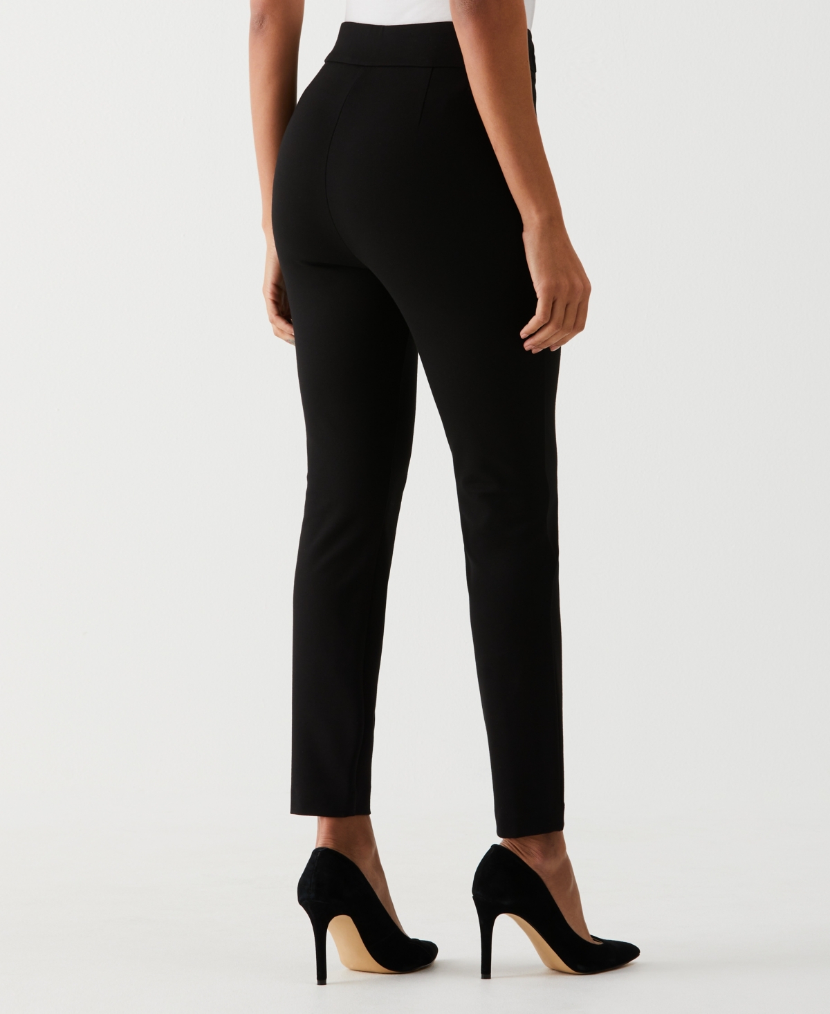 Rafaella Petite Slim Leg Ankle Pull On Pants In Black