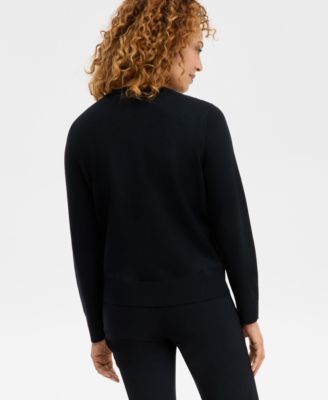 Women's Metallic Jacquard-Front Party Cardigan, Macy's Exclusive