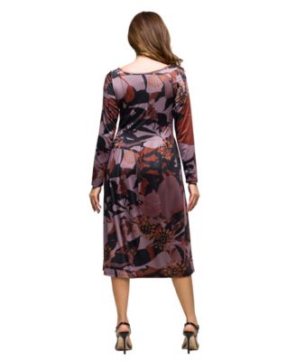 Women's Long Sleeve Midi Dress