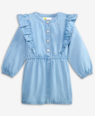 Epic Threads - Little & Big Girls Parker Ruffled Denim Shirtdress
